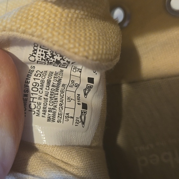 Chaco Summer Melon Size 9 Womens Canvas Sneakers Tan Color - Picture 8 of 12